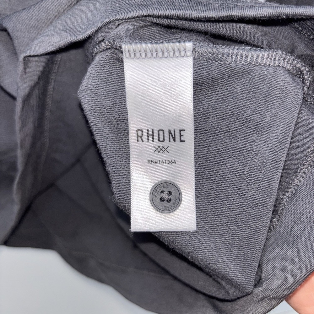 Rhone Merino Wool Long Sleeve Henley Shirt Gray Men's Large Performance - Picture 7 of 9